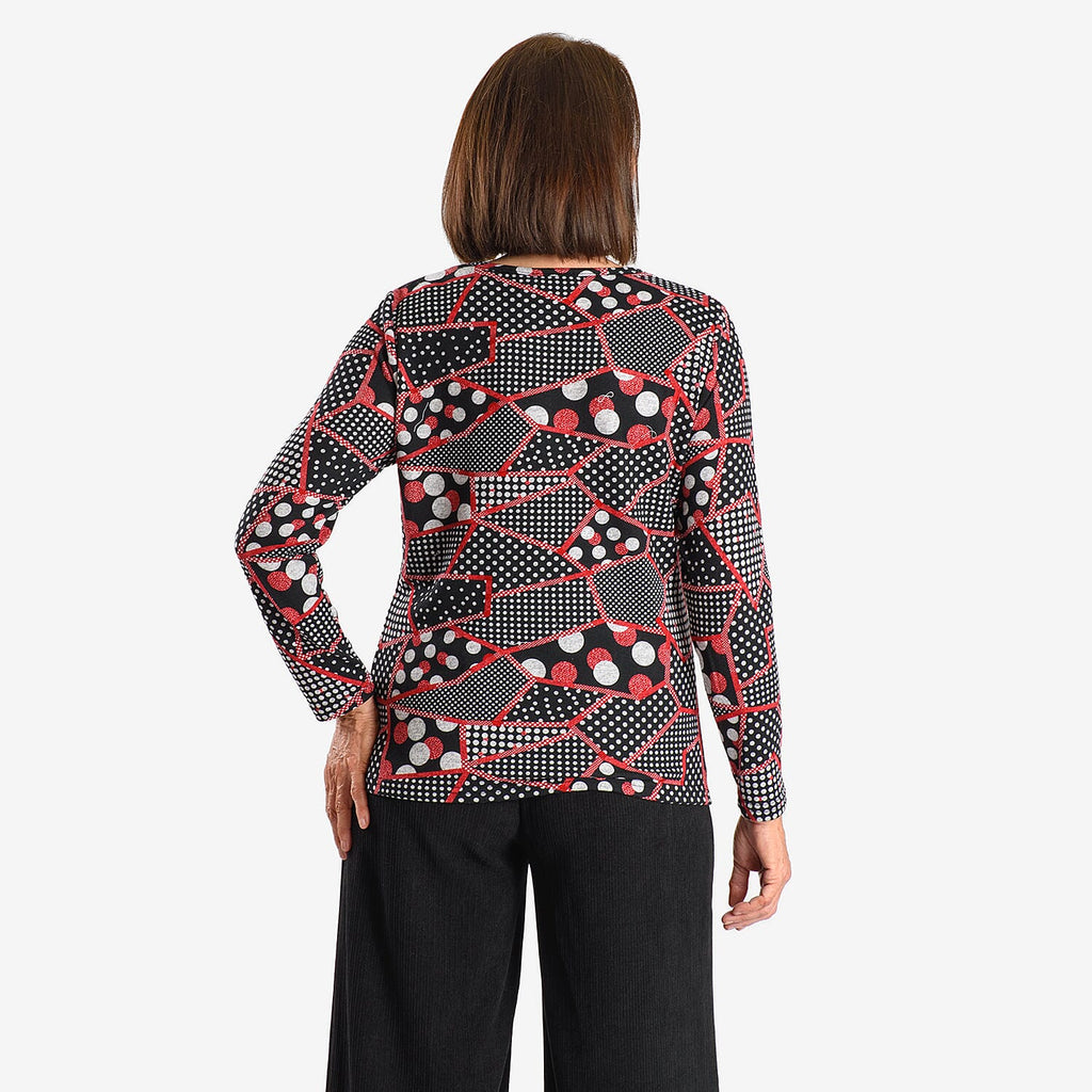 Sugar Crisp Full Sleeve Blouse (Size - L) - Red