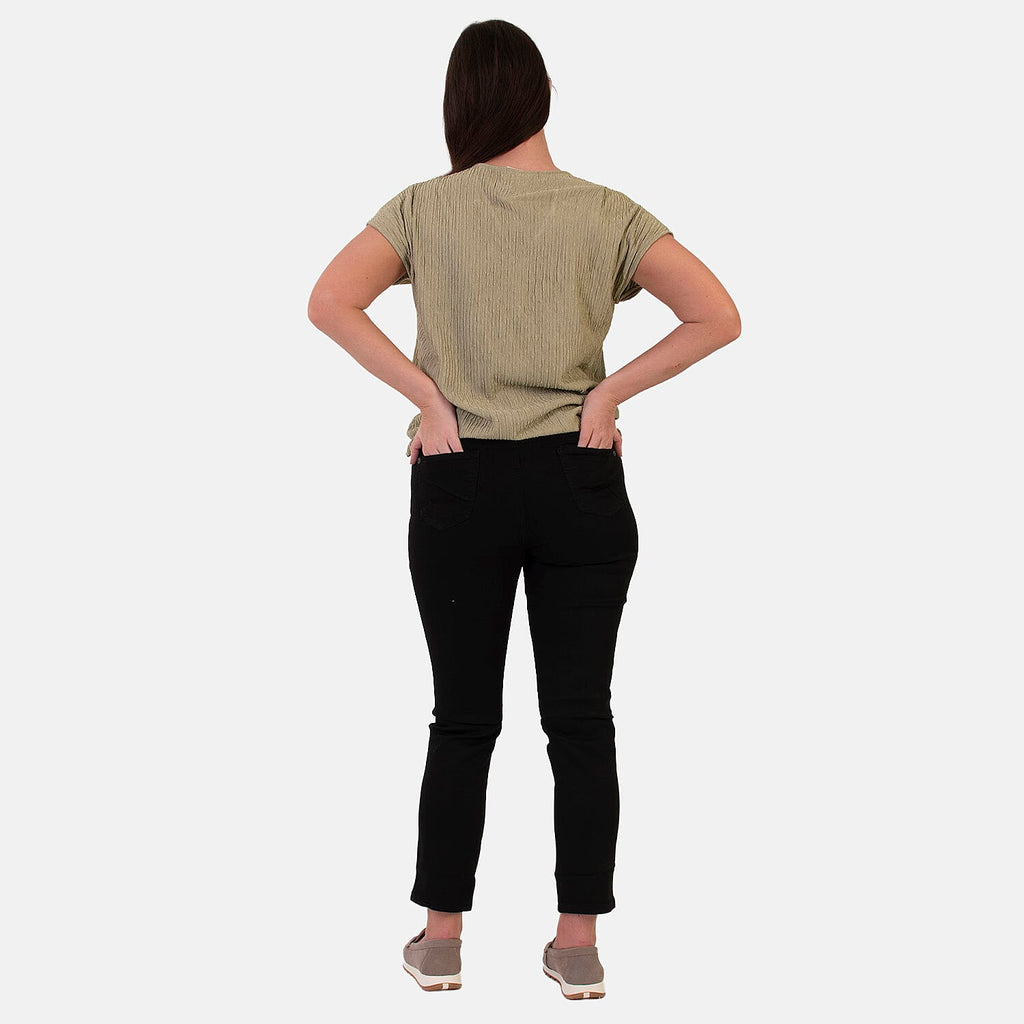 Sugar Crisp Classic Stretch Denim Jeans (Size 10) - Black