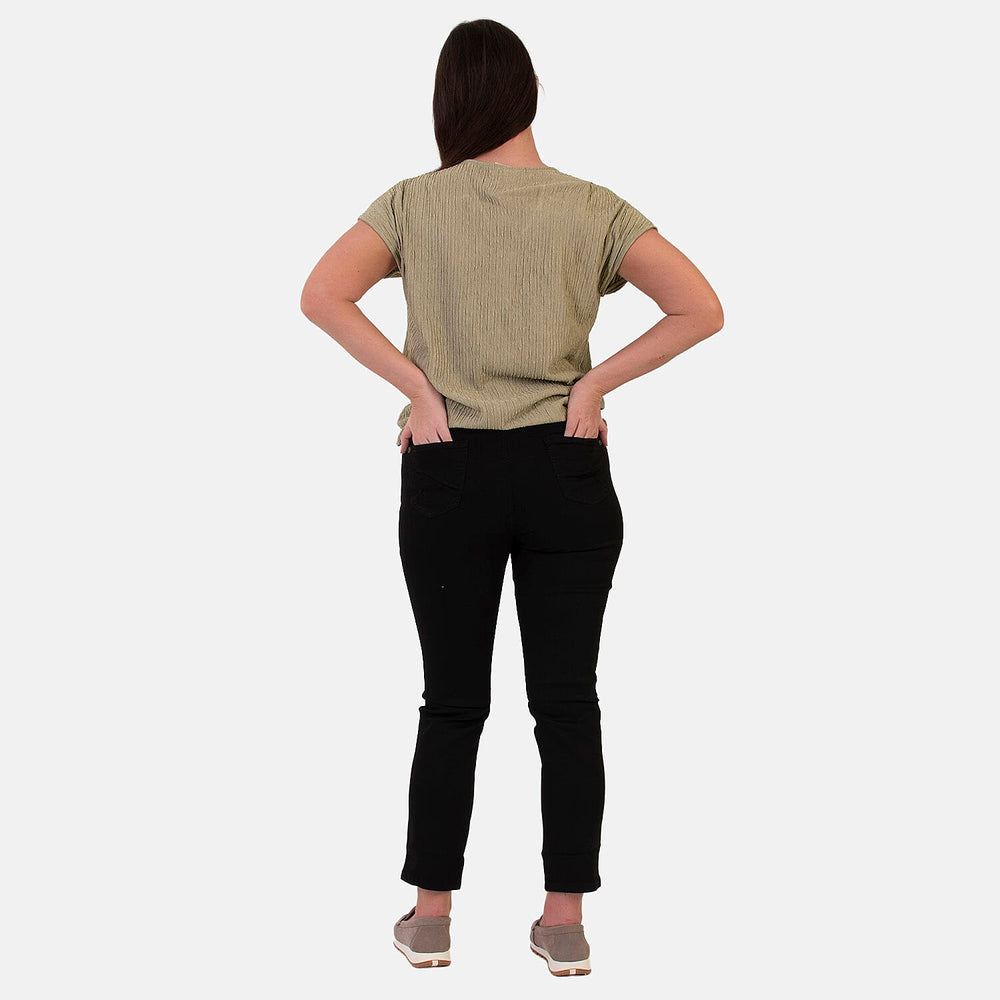 Sugar Crisp Classic Stretch Denim Jeans (Size 14) - Black