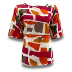Sugar Crisp Cotton Woven Top (Size - Medium) - Coral