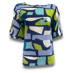 Sugar Crisp Cotton Woven Top (Size - Medium) - Turquoise