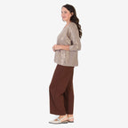 Sugar Crisp Foil Printed Embellished Jumper (One Size) - Mocha