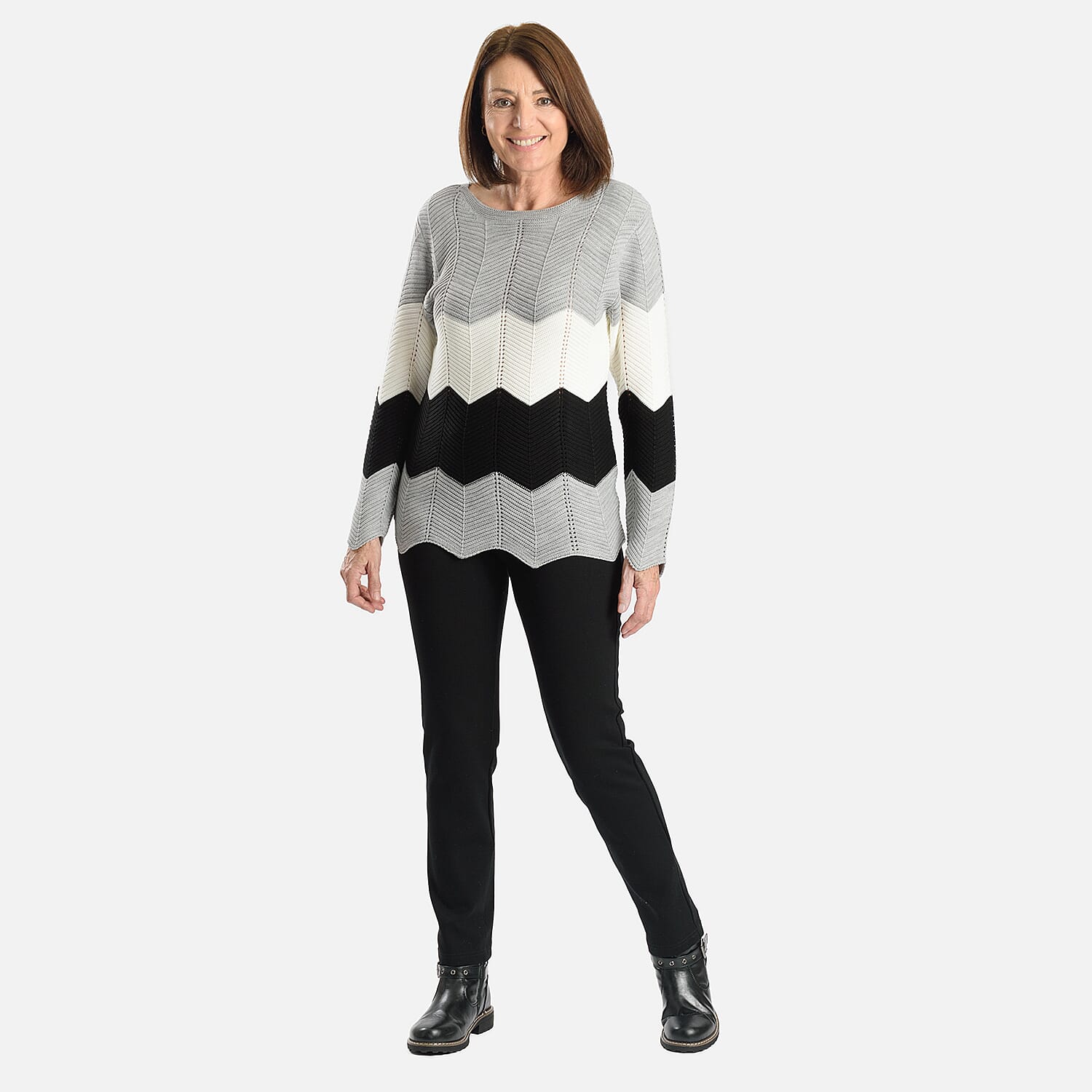 Sugar Crisp Acrylic Knitted Jumper (Size 1x1 cm) - Silver