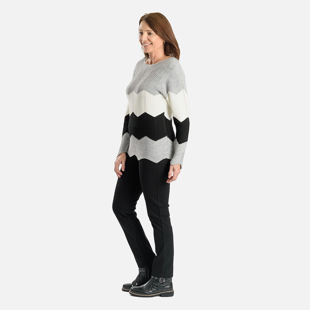 Sugar Crisp Acrylic Knitted Jumper (Size 1x1 cm) - Silver