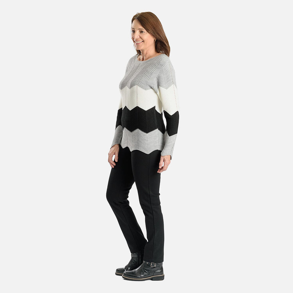 Sugar Crisp Acrylic Knitted Jumper (Size 1x1 cm) - Silver