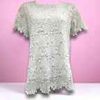 Sugar Crisp Knitted Top (Size - Large) - White