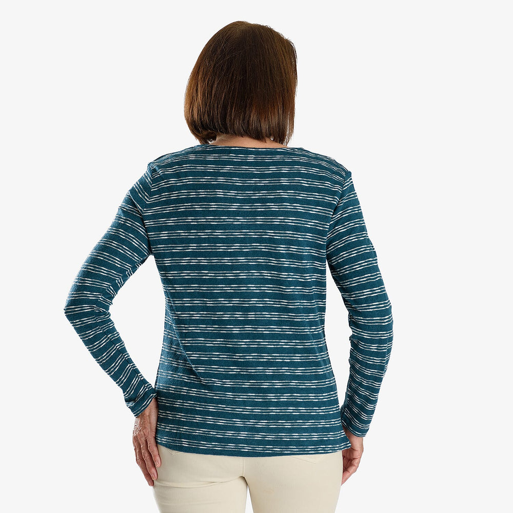 Sugar Crisp Full Sleeve Blouse (Size - M) - Teal