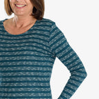 Sugar Crisp Full Sleeve Blouse (Size - M) - Teal