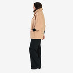 Sugar Crisp Made In Italy One Button Boucle Coat With Pockets (One Size 8 to 22) - Camel