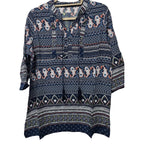 Sugar Crisp Polyester Knitted Tunic (Size 16 to 18) - Navy