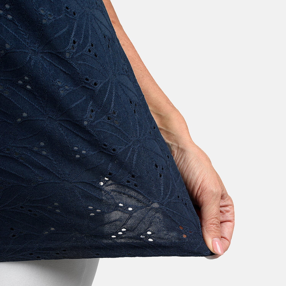 Polyester Top (Size 1x1 cm) - Navy
