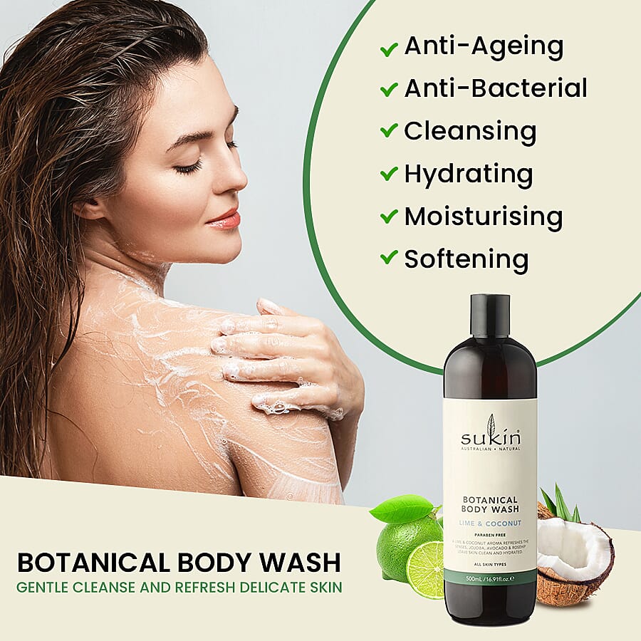 Sukin- Lime and Coconut Body Wash - 500ml