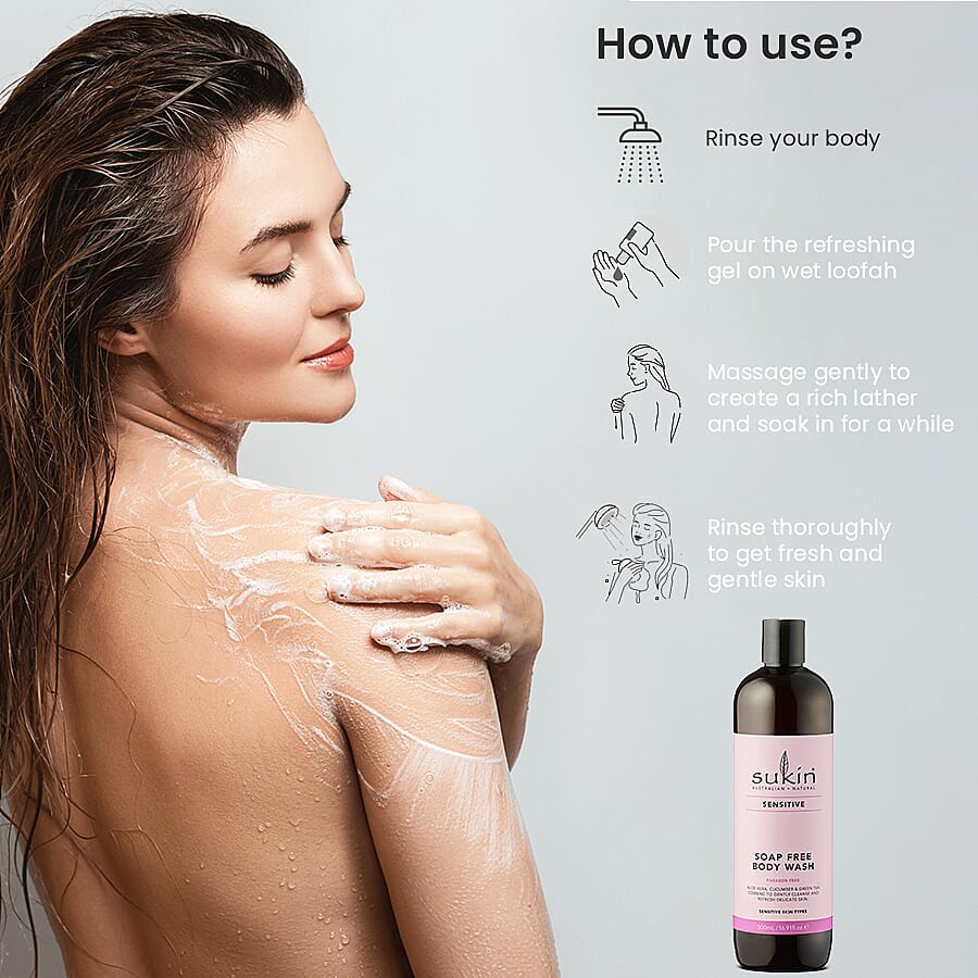 Sukin-Sensitive Soap Free Body Wash - 500ml