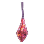 SUKRITI 100% Genuine Leather Tie Dye Leaves Print Hobo Shoulder Bag - Purple