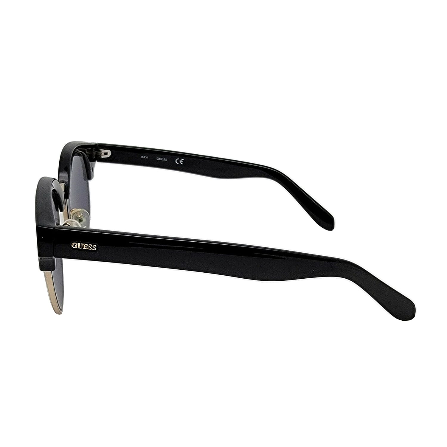 Summer Closeout- GUESS Black - Gold Half Rim Sunglasses