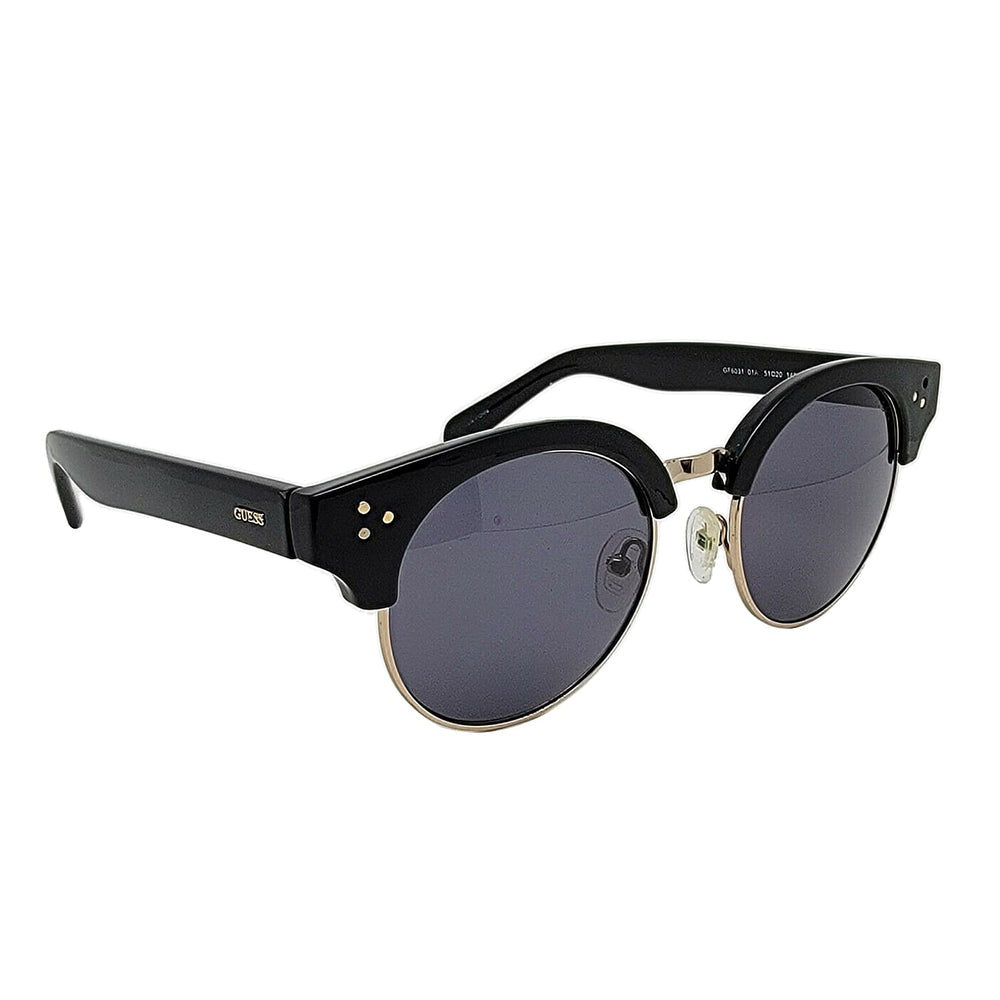 Summer Closeout- GUESS Black - Gold Half Rim Sunglasses