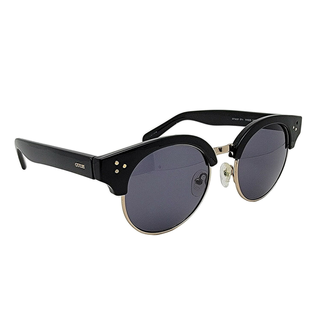 Summer Closeout- GUESS Black - Gold Half Rim Sunglasses