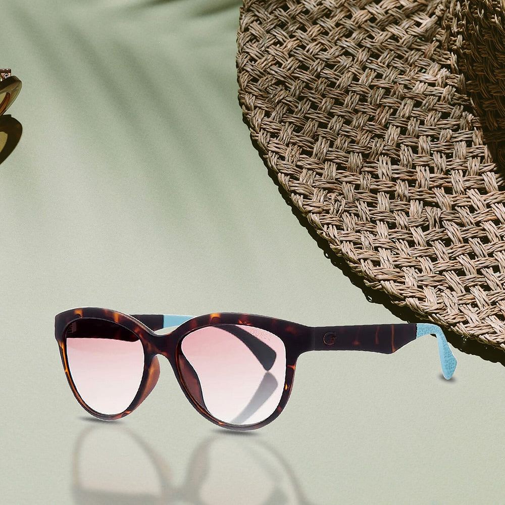 Summer Closeout - GUESS Pink Square Sunglasses with Brown Lenses