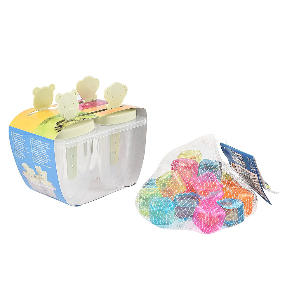 Summer Essentials - Ice Moulds Animals 4Pcs and Ice Cube Square 20Pcs - Multi