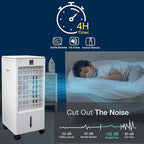 Summer Exclusive Deal - Portable 4L Air Cooler Fan with Remote Control 3 Speed Settings and Control Smooth Touch Panel Display