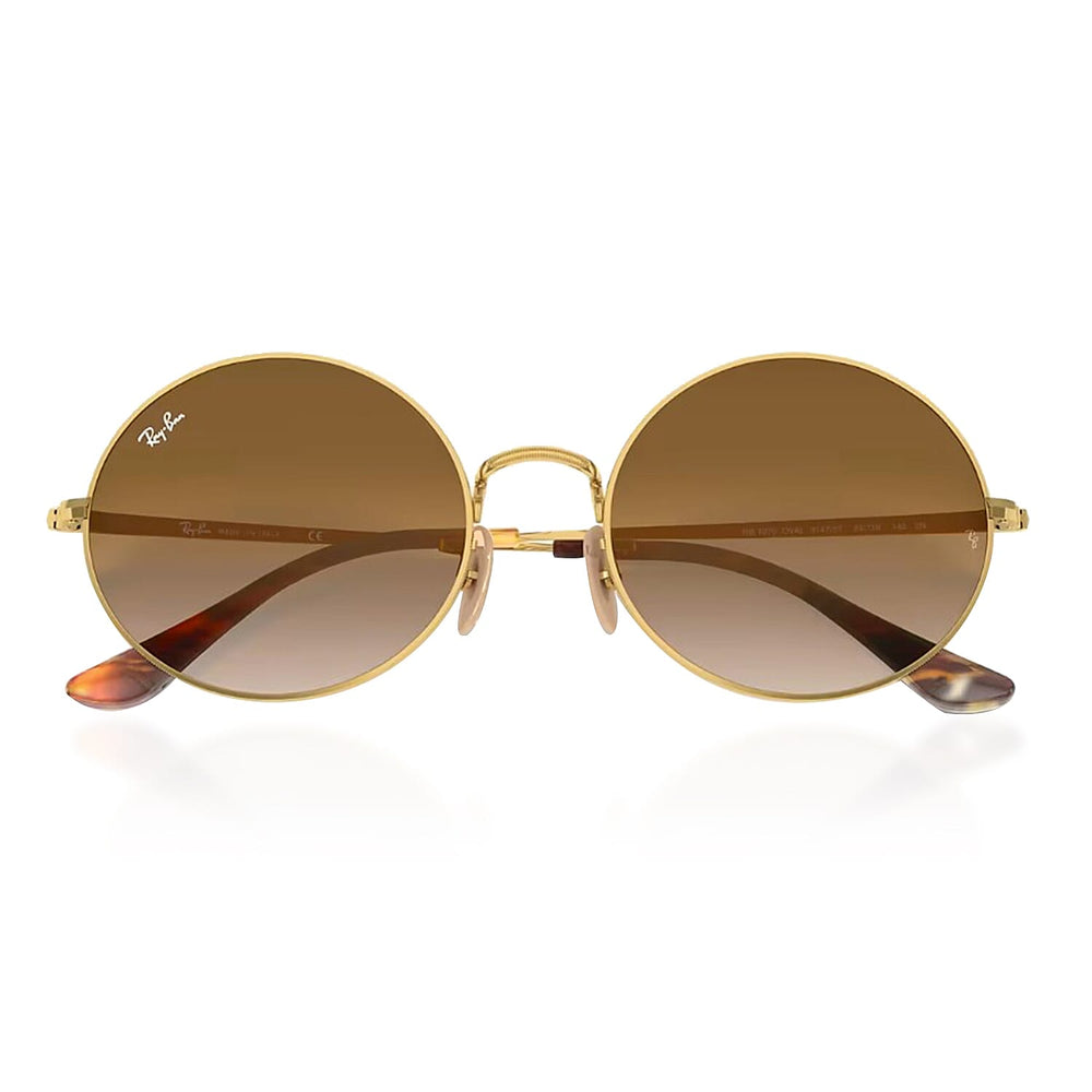 RAY BAN CLOSE OUT - Polarised Unisex Oval Metal Sunglasses - Gold Brown