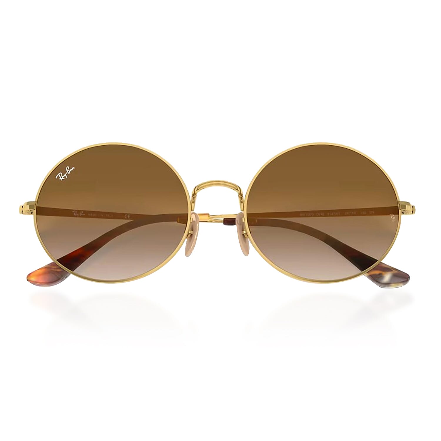 RAY BAN CLOSE OUT - Polarised Unisex Oval Metal Sunglasses - Gold Brown
