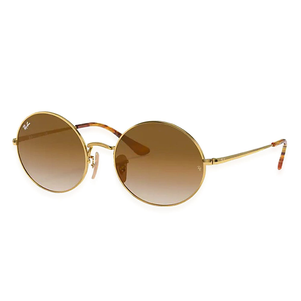 RAY BAN CLOSE OUT - Polarised Unisex Oval Metal Sunglasses - Gold Brown