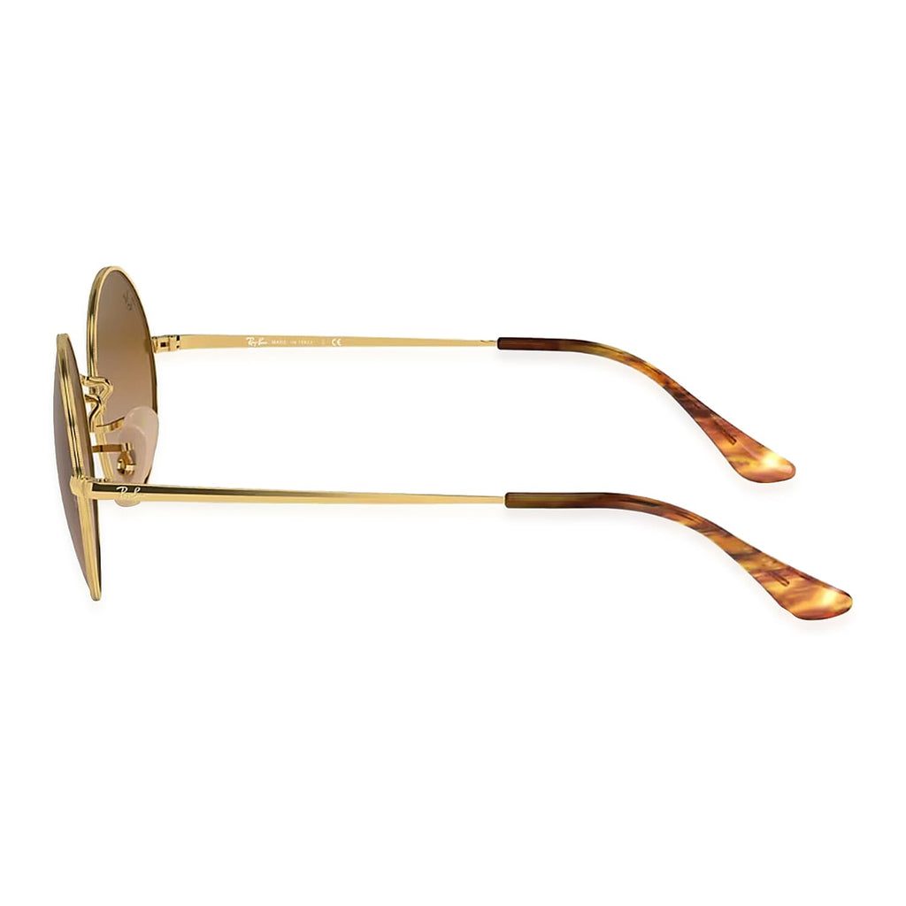 RAY BAN CLOSE OUT - Polarised Unisex Oval Metal Sunglasses - Gold Brown