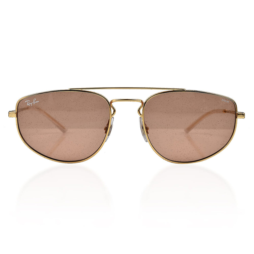 RAY BAN CLOSE OUT - Unisex Rectangle Sunglasses - Gold