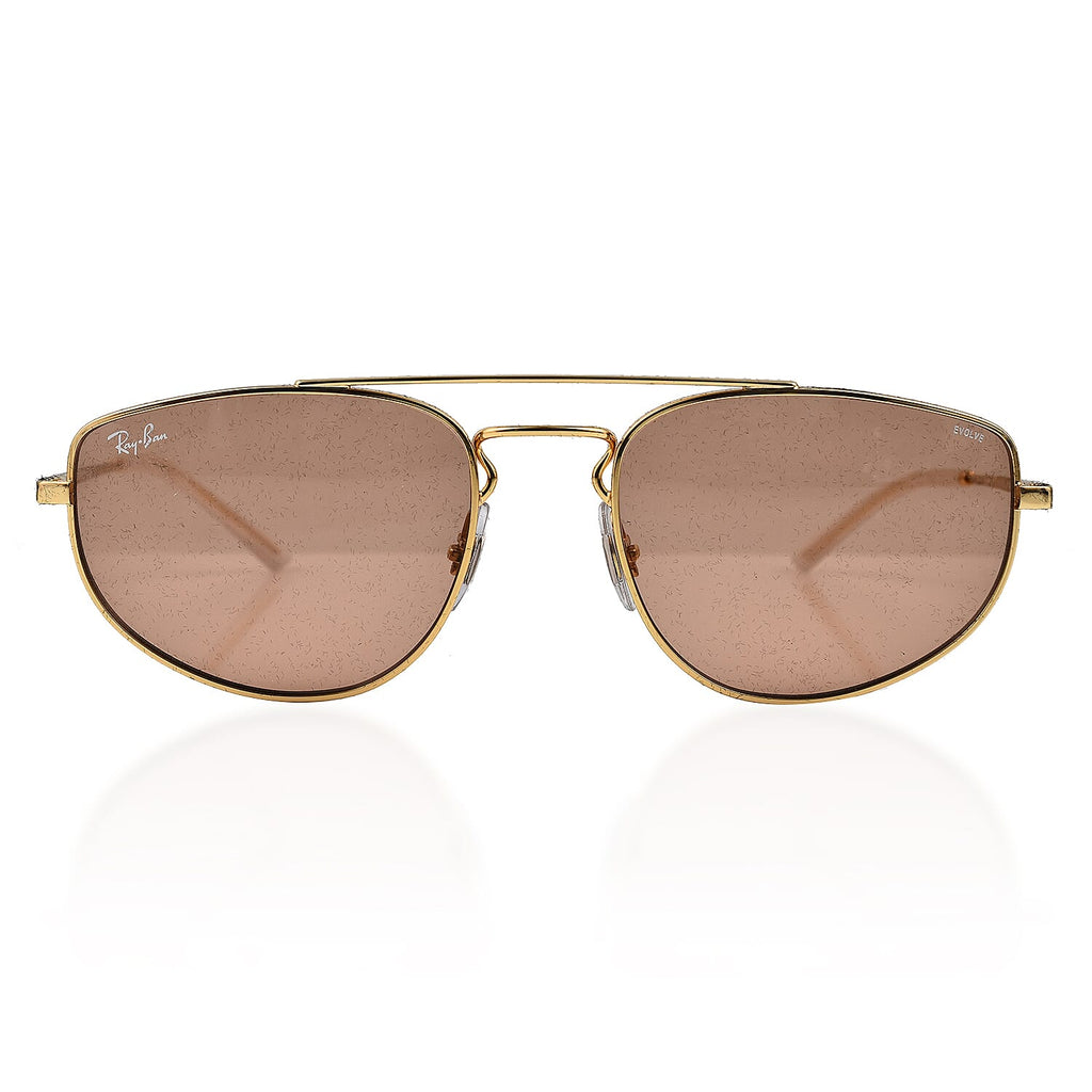 RAY BAN CLOSE OUT - Unisex Rectangle Sunglasses - Gold