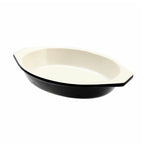 Sunnex Oval Cast Iron Serving and Baking Dish without Lid - Black
