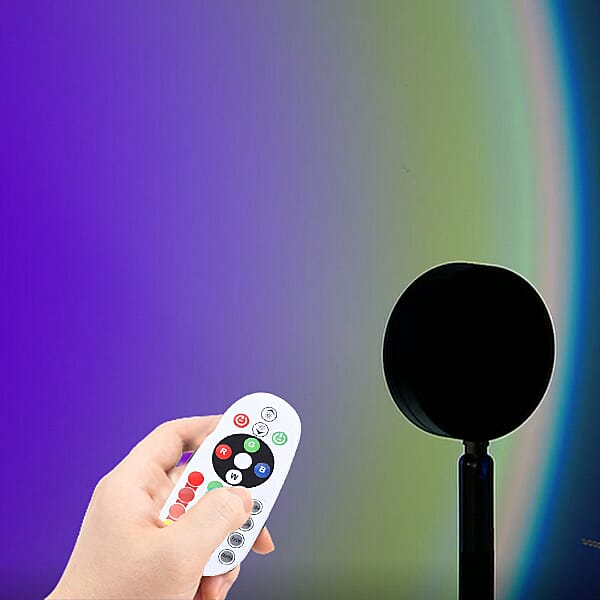 12 Colour Changing Sunset Table Lamp with Remote Control (Size 27x10 Cm)