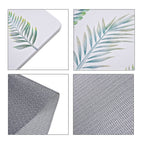 Super Absorbent Leaf Pattern Diatomaceous Earth Bath Mat (Size 60x39cm) - Green