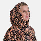 Super Soft Fleece Hoodie Blanket - Brown