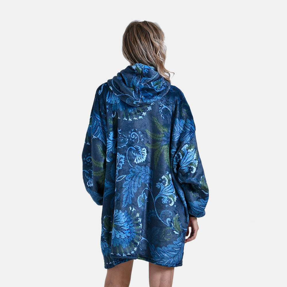 Super Soft Fleece Hoodie Blanket - Black