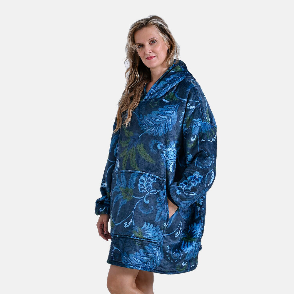 Super Soft Fleece Hoodie Blanket - Black