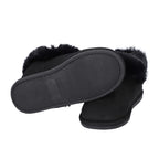 Chic and Elegant Faux Fur Slippers (Size 7- 8) - Black