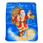 Christmas Super Soft Santa With Lantern Pattern Blanket (Size 165X130 cm) - Lantern