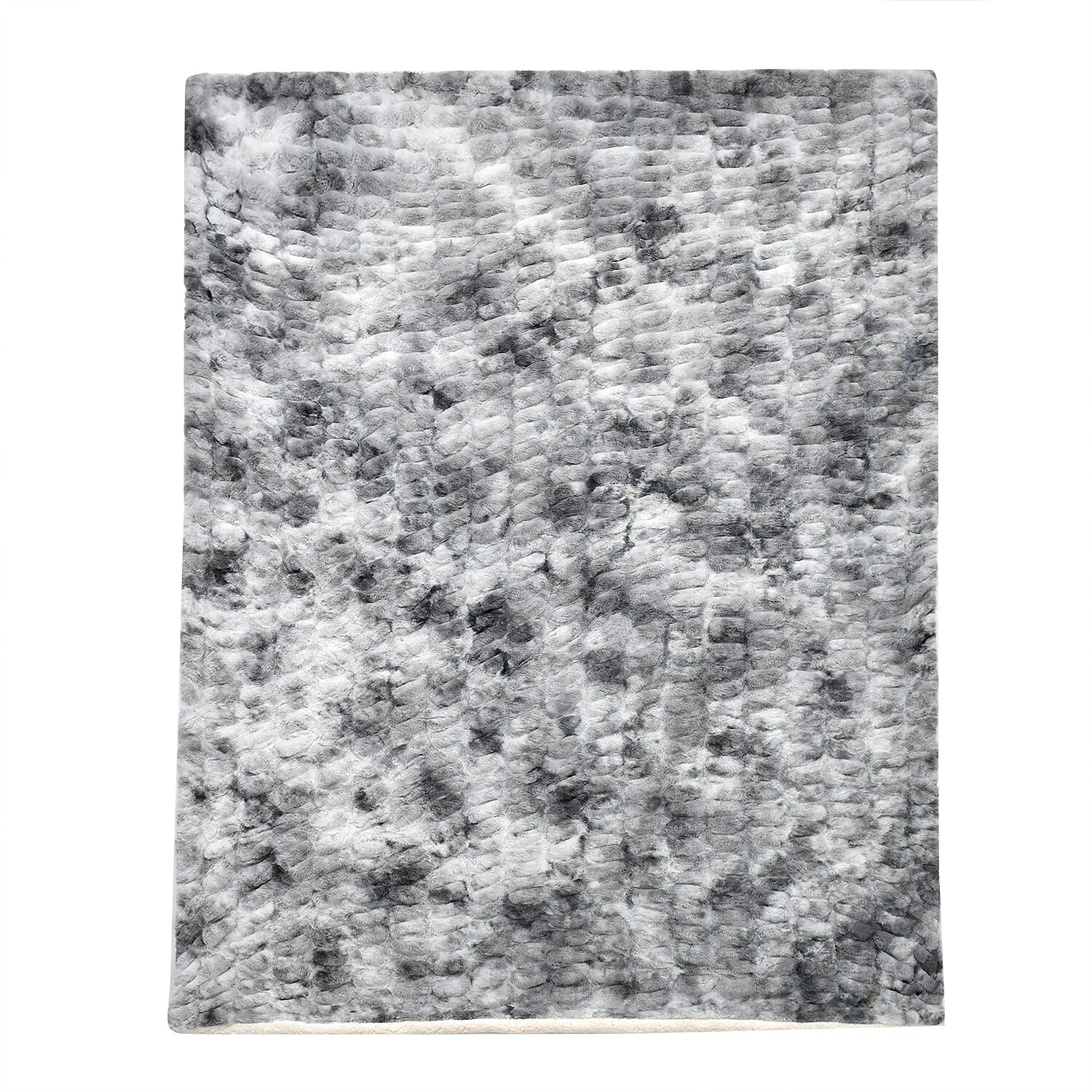 Polyester Patterned Blanket (Size 2000x1 cm) - Grey & Khaki