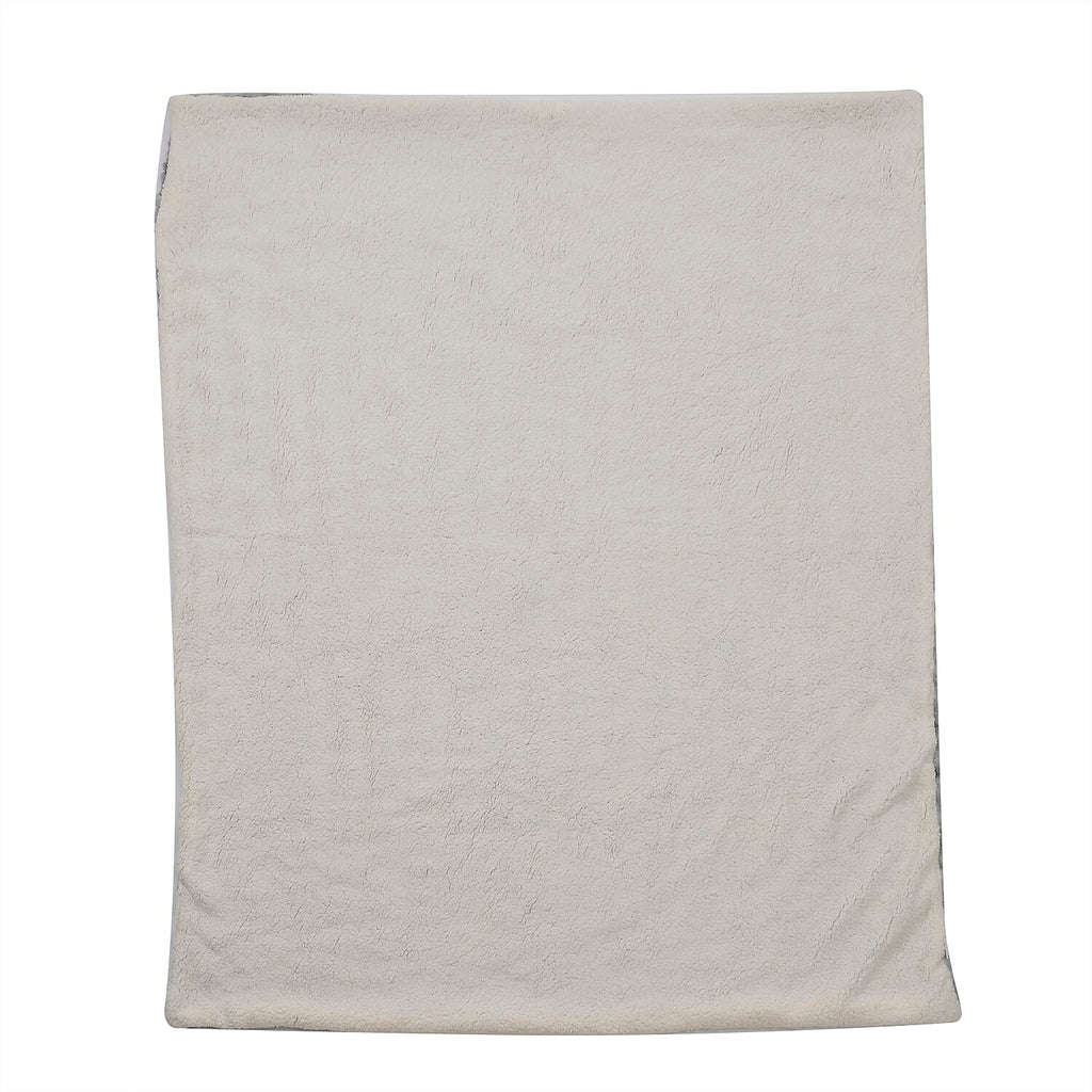 Polyester Patterned Blanket (Size 2000x1 cm) - Grey & Khaki