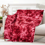 Super Soft Luxurious Faux Fur Blanket 600GSM - Red