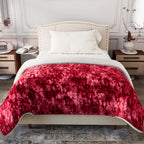 Super Soft Luxurious Faux Fur Blanket 600GSM - Red