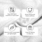 Supersoft Mohair Wool Cozy Mix Blanket with Timeless Appeal (Size 170x130 cm) - Ivory