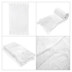 Supersoft Mohair Wool Cozy Mix Blanket with Timeless Appeal (Size 170x130 cm) - Ivory