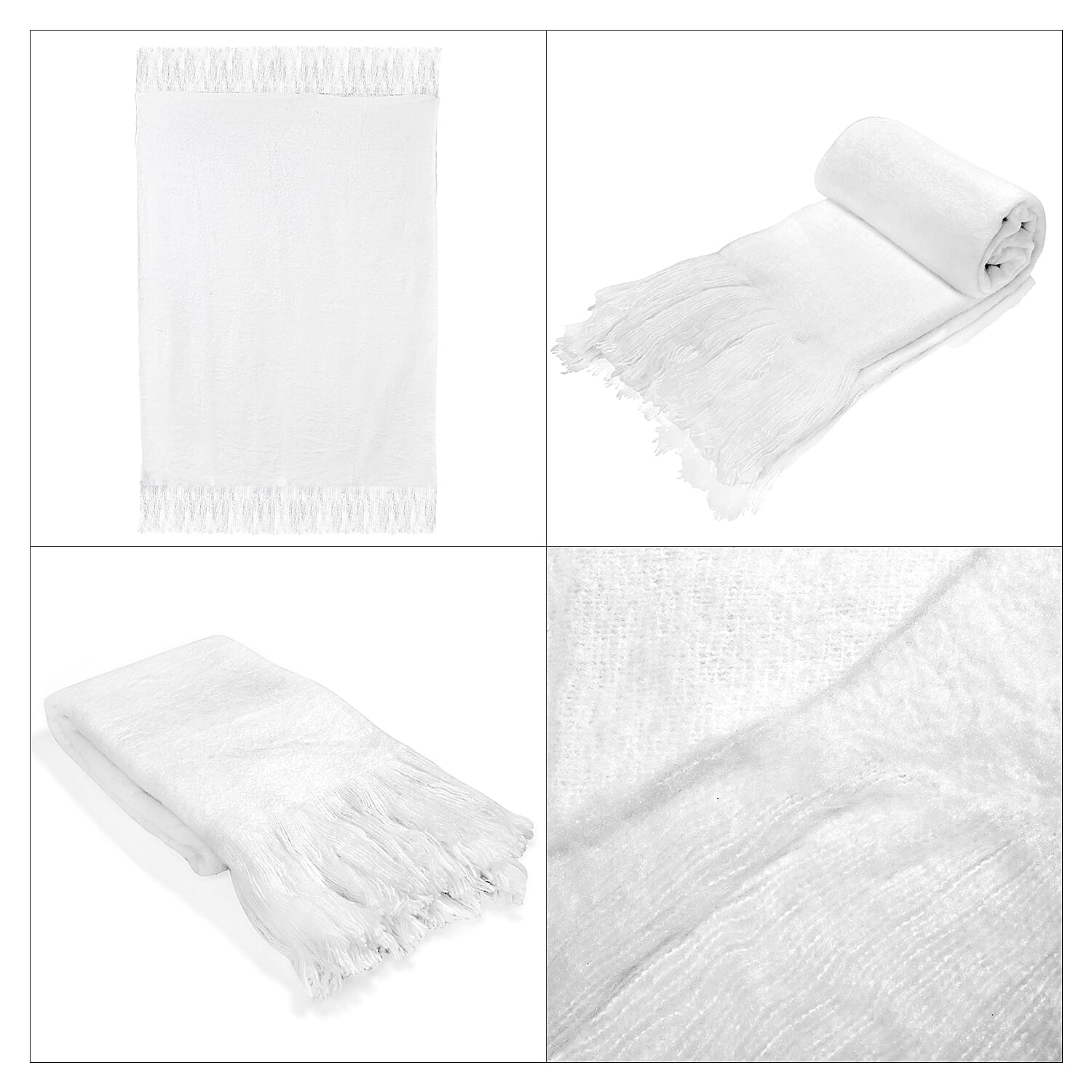 Supersoft Mohair Wool Cozy Mix Blanket with Timeless Appeal (Size 170x130 cm) - Ivory