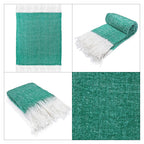 Supersoft Mohair - Like Wool Cozy Mix Blanket with Timeless Appeal (Size 170x130 cm) - Green