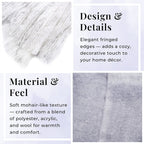 Supersoft Mohair Wool Cozy Mix Blanket with Timeless Appeal (Size 170x130 cm) - Lilac