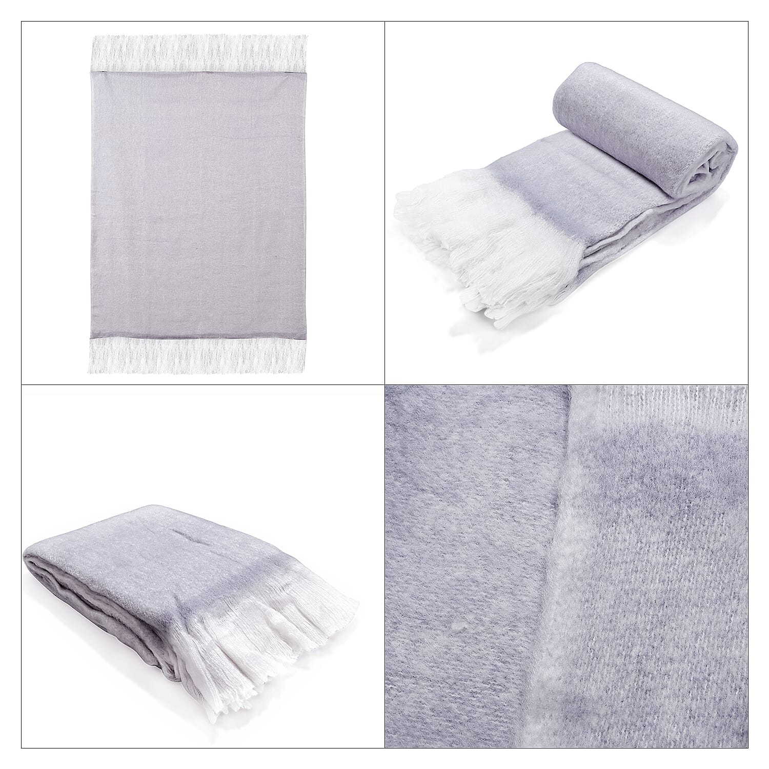 Supersoft Mohair Wool Cozy Mix Blanket with Timeless Appeal (Size 170x130 cm) - Lilac