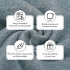 Supersoft Mohair Wool Cozy Mix Blanket with Timeless Appeal (Size 170x130 cm) - Green