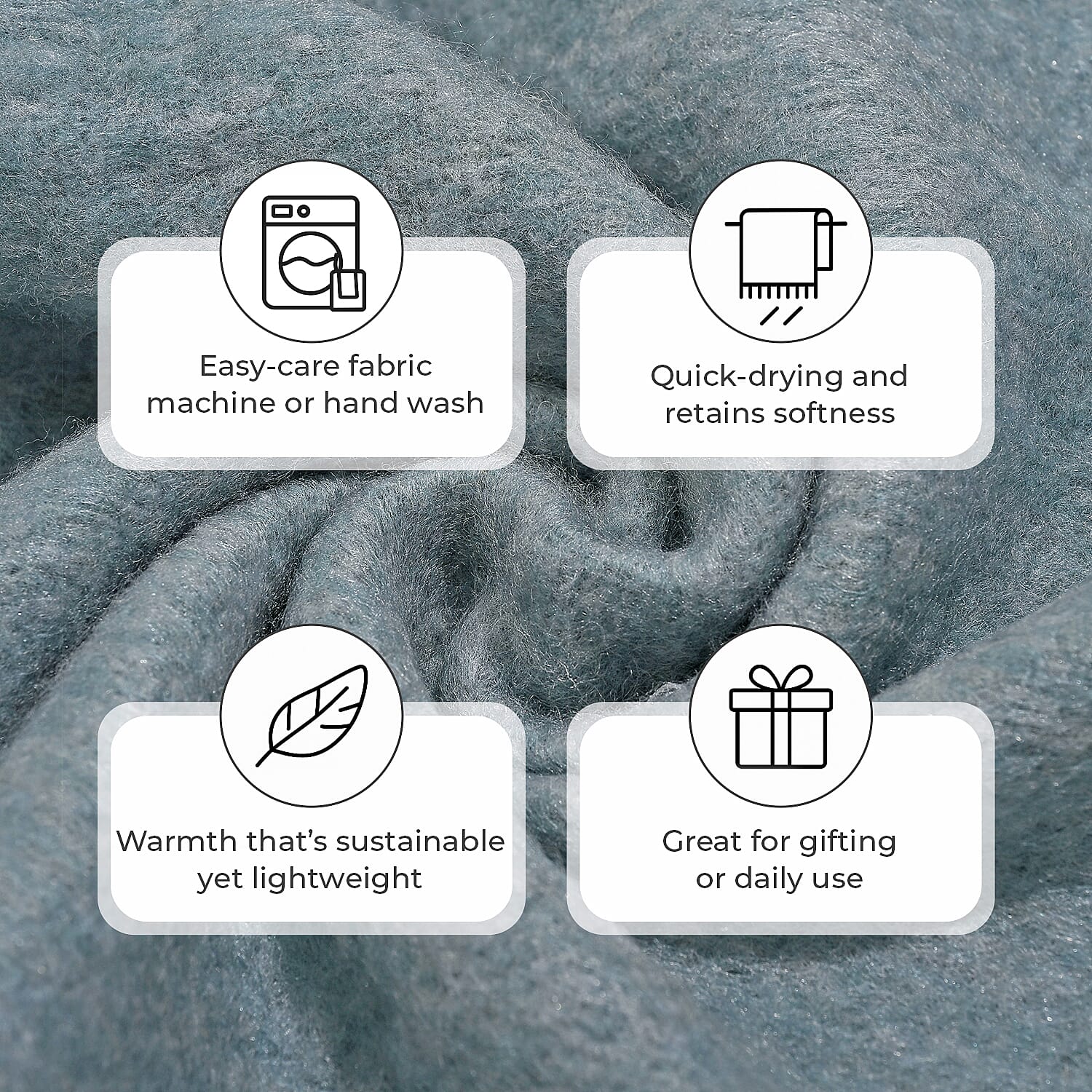 Supersoft Mohair Wool Cozy Mix Blanket with Timeless Appeal (Size 170x130 cm) - Green